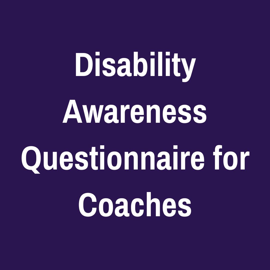 Disability Awareness Questionnaire for Coaches