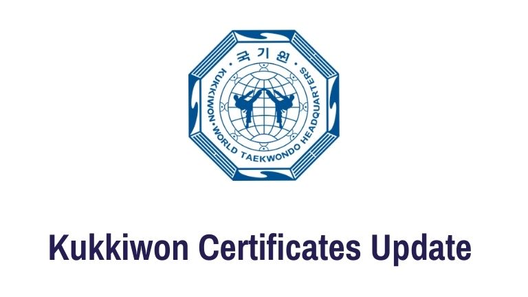 Kukkiwon Certificates Update August 2022