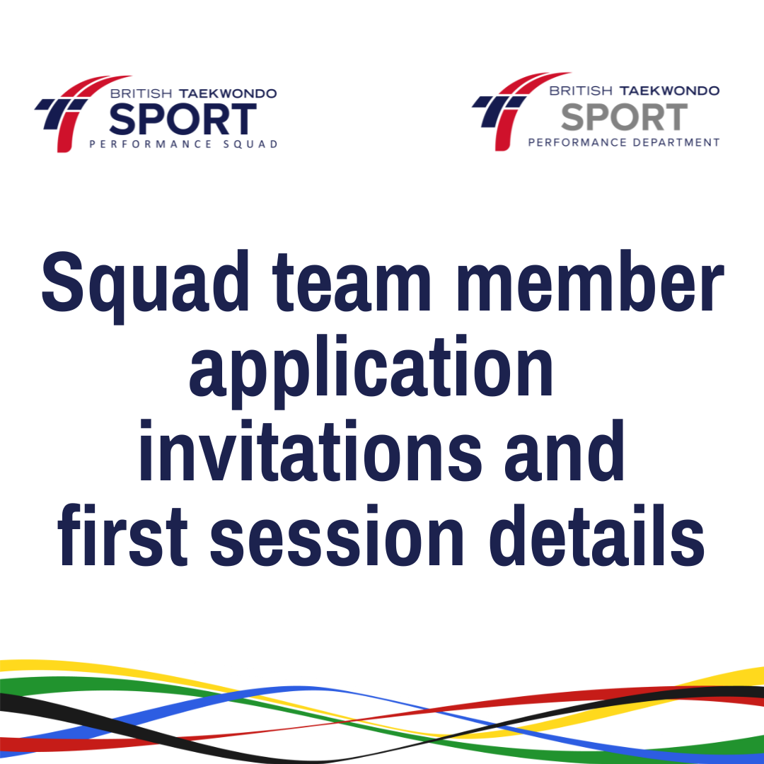 Squad team member application invitations and first session details 1