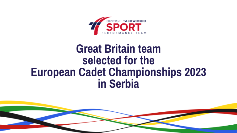 Great Britain team selected for the European Cadet Championships 2023 in Serbia
