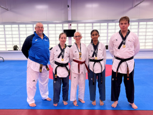 GB Para Poomsae Team with Russell and medals