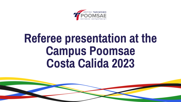 Referee presentation at the Campus Poomsae Costa Calida 2023