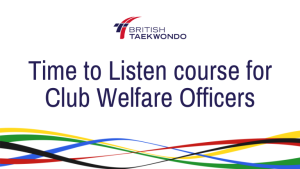 Time to Listen course for Club Welfare Officers