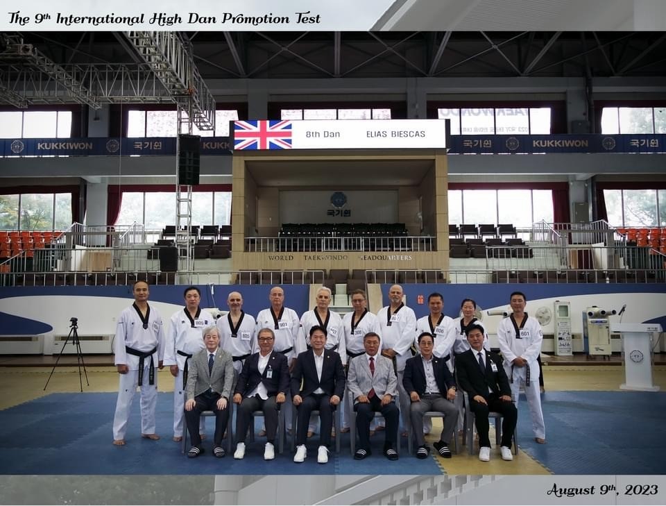 Elias Biescas of PremierKi Taekwondo Club has attained 8th Grand Master Dan grade at the Kukkiwon in Korea 1