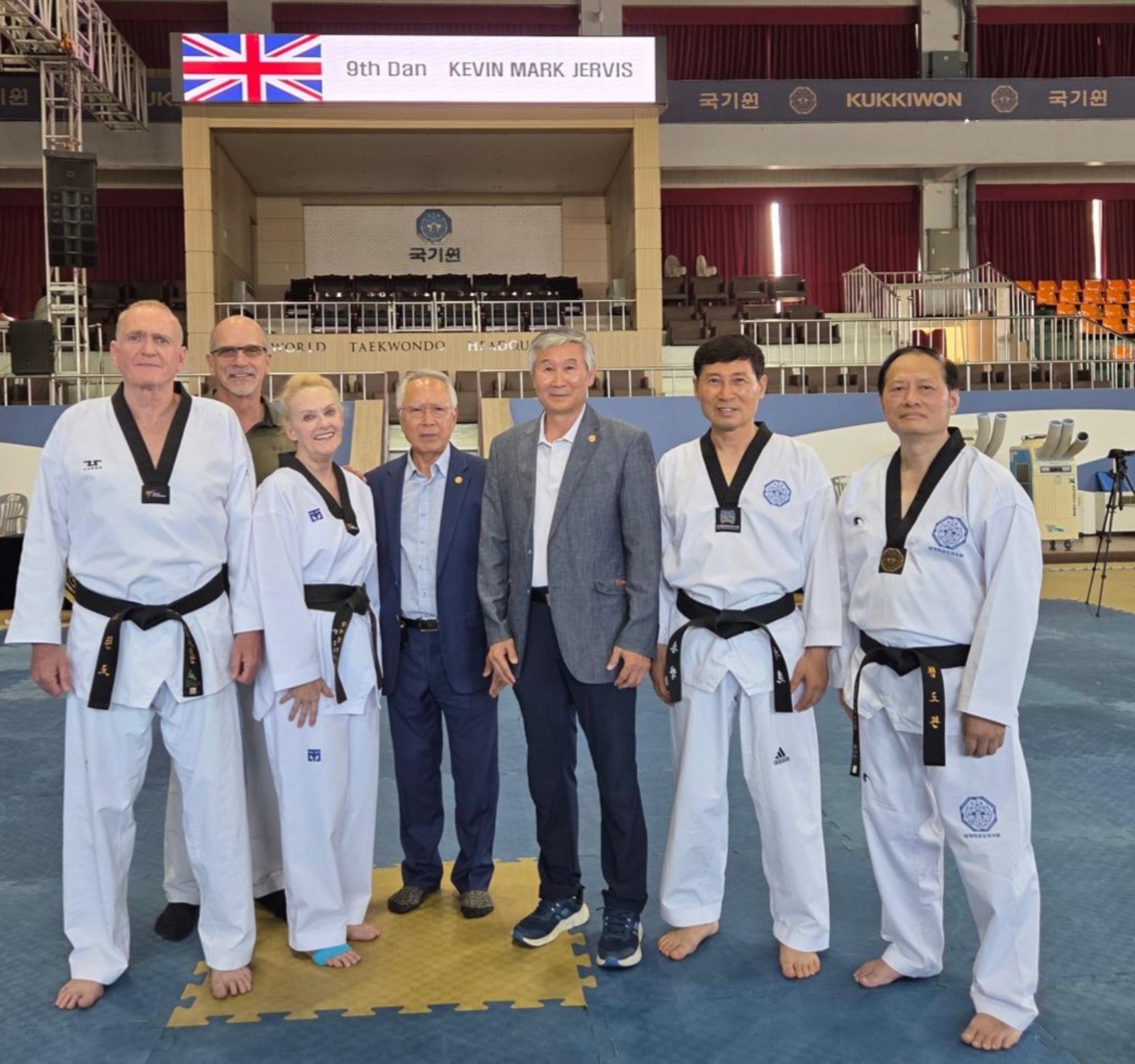 1. After the test at the Kukkiwon Kevin Jervis