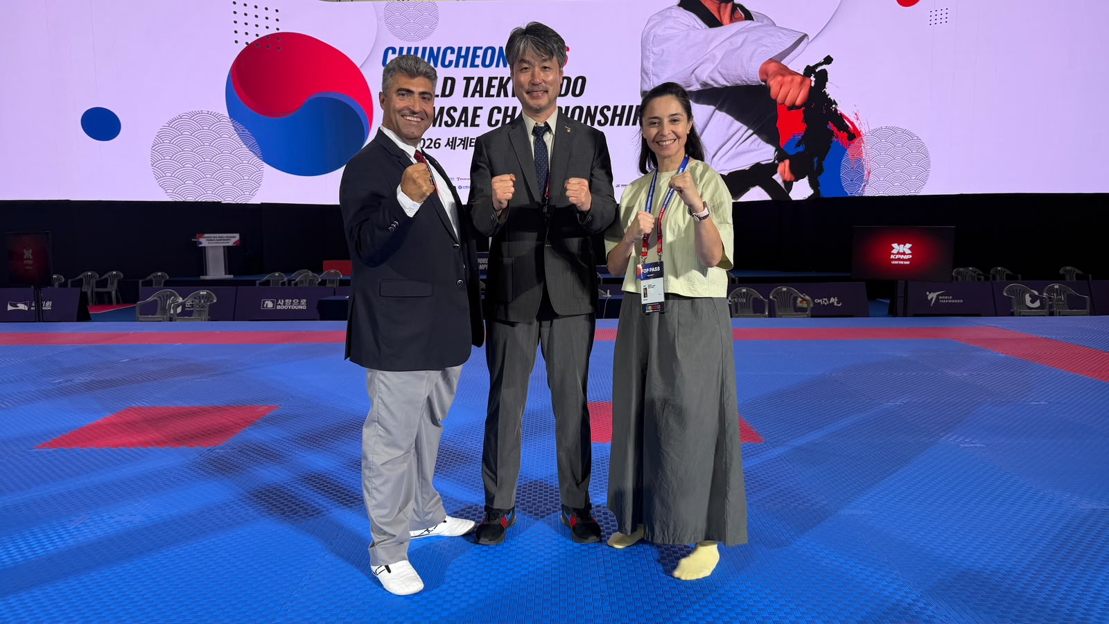 Kambiz R. Ali MBE and Carolina Barros Clark World Taekwondo Poomsae Championships 2026 – 1 Kambiz R. Ali MBE and Carolina Barros Clark World Taekwondo Poomsae Championships 2026 1
